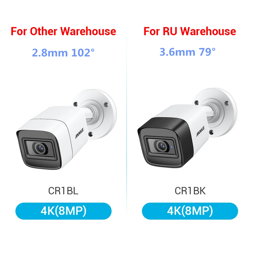 ANNKE 4K HD ультра четкий отснятый 8CH CCTV система безопасности 5в1 DVR с 8 Мп Открытый Всепогодный видео камера наблюдения комплект