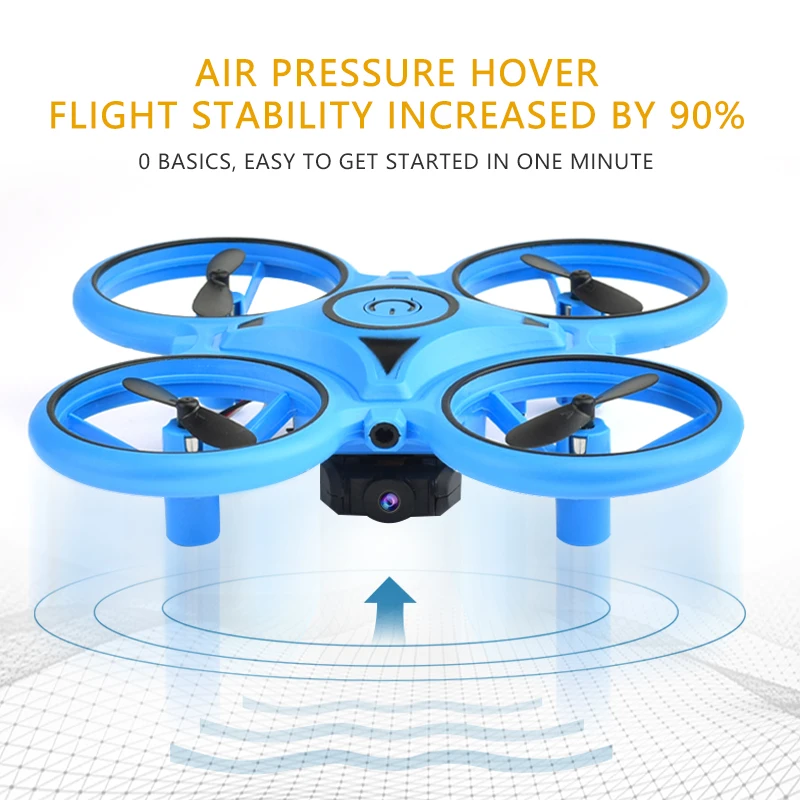 

ZK30 Mini Four-Axis Induction Drone Altitude Hold Gesture Sensing Smart Watch Remote Control Drone Gift for Child Adult Kids