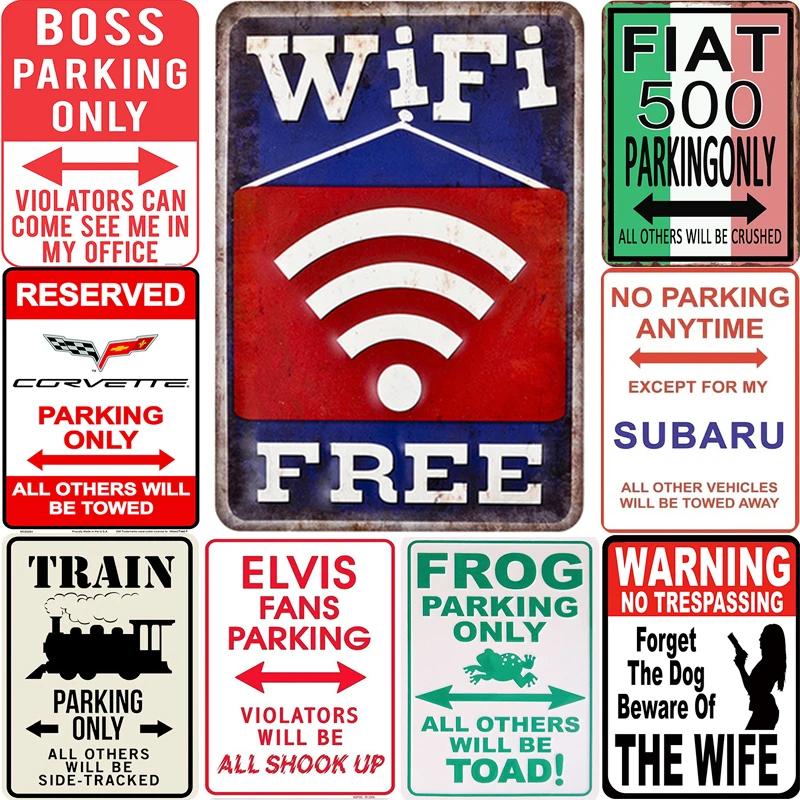 Парковочные предупреждающие знаки для бесплатного поезда ретро металлический