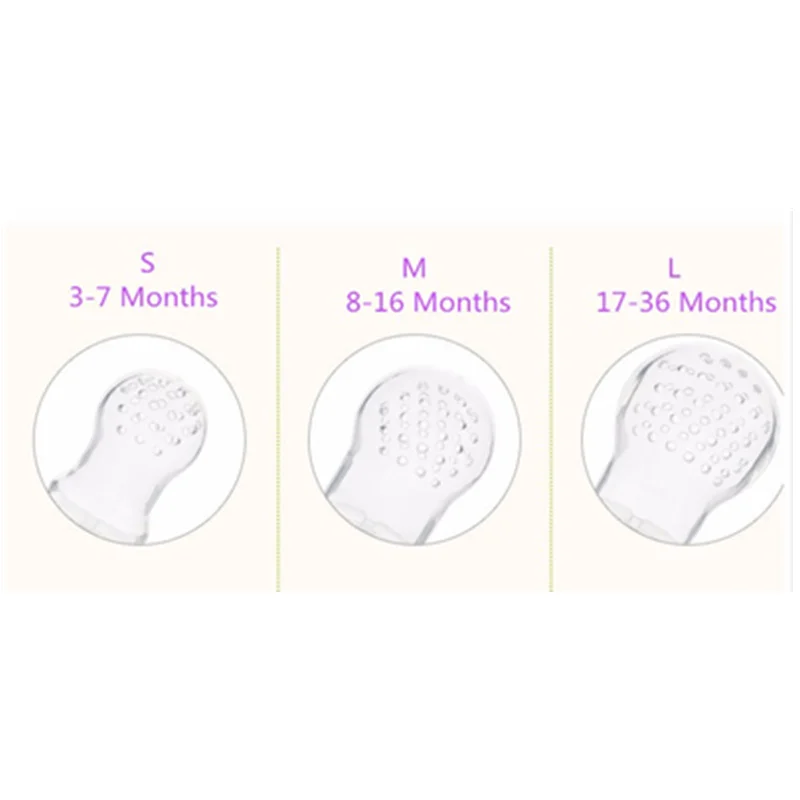 100 Pcs Pacifier Accessories General Silicone replace bag Fruits and vegetables Nipple bite Size S/M/L | Мать и ребенок