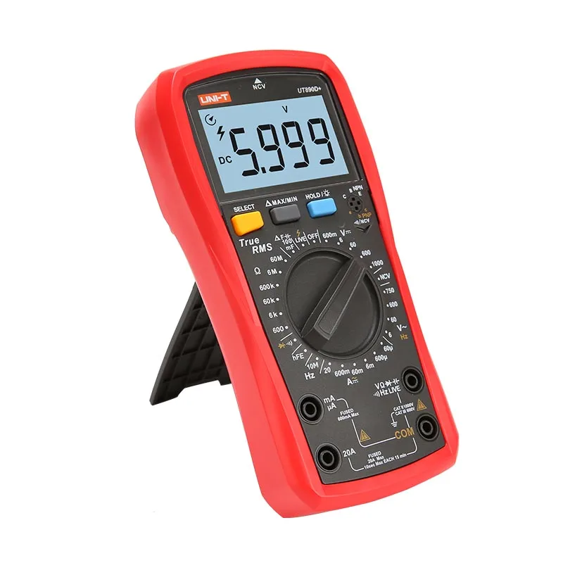 Цифровой мультиметр UNI-T UT890D + Бесконтактный индикатор напряжения 6000 отсчетов true