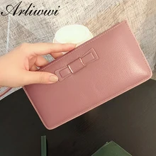 Arliwwi элегантный длинный женский кошелек из натуральной коровьей