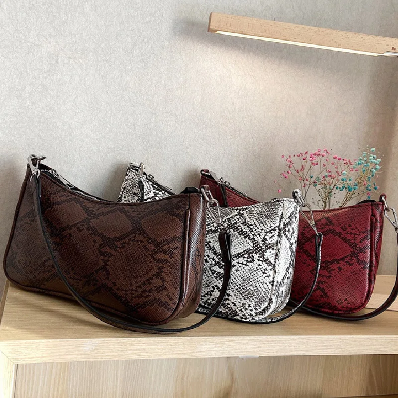 Женская модная сумка на плечо из змеиной кожи Индивидуальная сумка-тоут