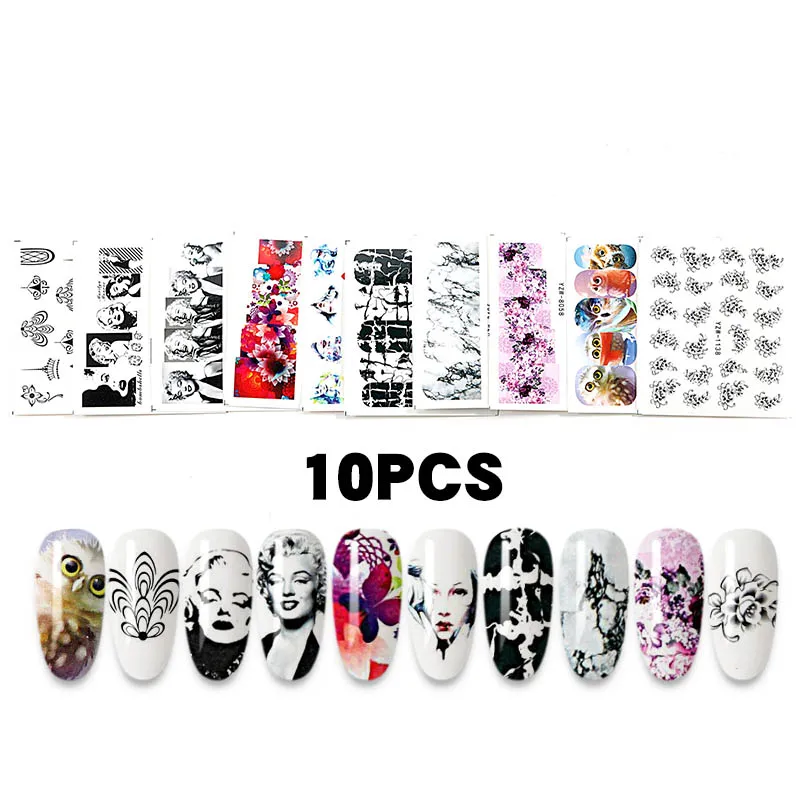 

NEW Nail Stickers Water Decals Ballet Sexy Abstract Art Stickers for Nails Transfer Sliders Decoration Tips Wrap Set