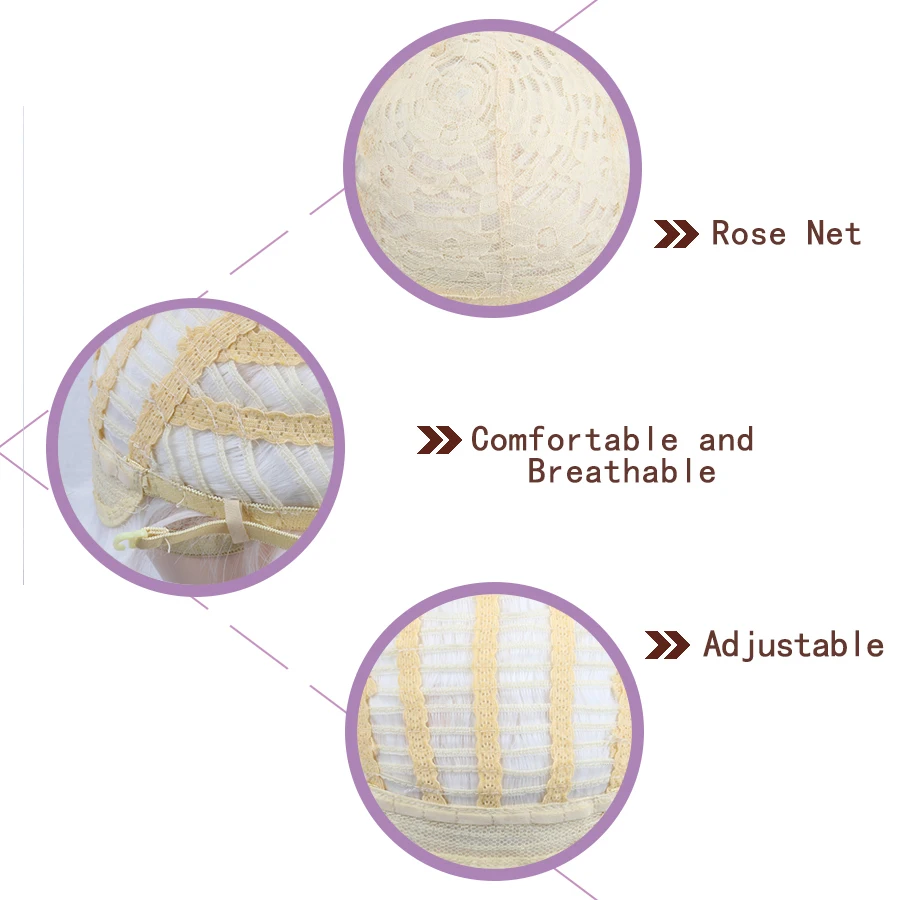 

Fluffy Short Wigs for White Women Blonde Synthetic Hair Short Curly Hair Wig Ombre Brown White Colors for Daily Use Eunice Hair