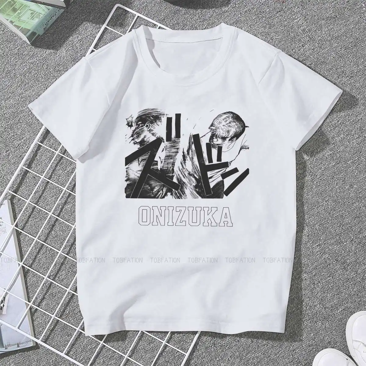 

Женская одежда Onizuka Punch, женские футболки GTO для большой учительницы, винтажные свободные топы, футболка, милая уличная одежда для девушек
