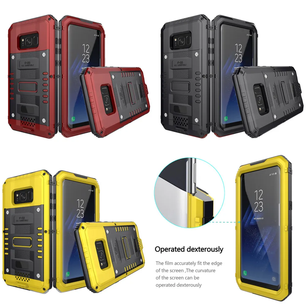 

Waterproof Case For Samsung Galaxy S8 / S8Plus Swimming Diving Metal + Silicone Coque Cover Underwater Case 360 Full Protection
