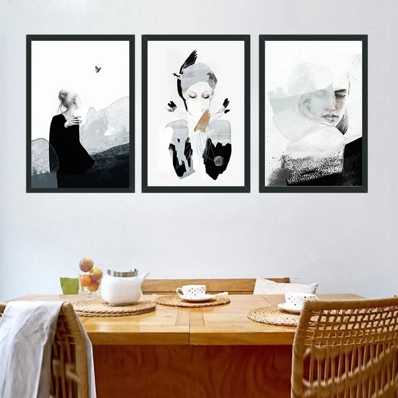 Абстрактные Картина на холсте женщина постеры и принты настенные картины в