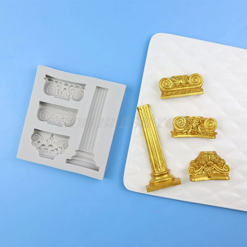 Ancient Greek Pillars Mold Roman Column Sugarcraft Chocolate Pastry Polymer Clay Epoxy Resin Art Crafting Tools Drop Ship | Дом и сад