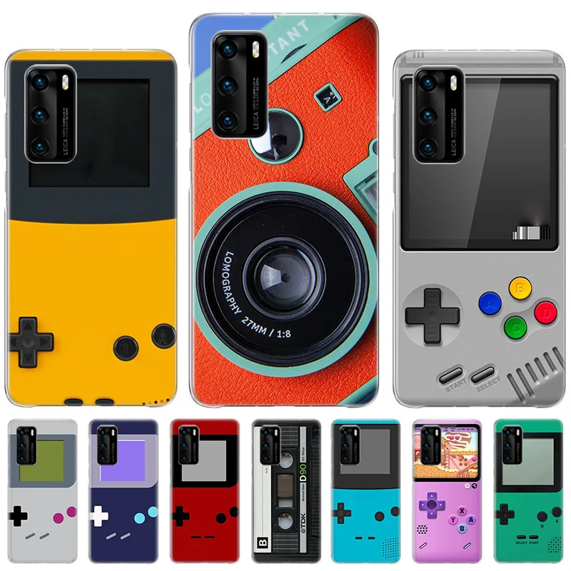 

Vintage Tape Camera Gameboy Case For Huawei Honor 8X 10 lite 20 20S 30 30S 50 50SE Pro Y5 Y6 Y7 2019 P Smart Z 2021 Cover