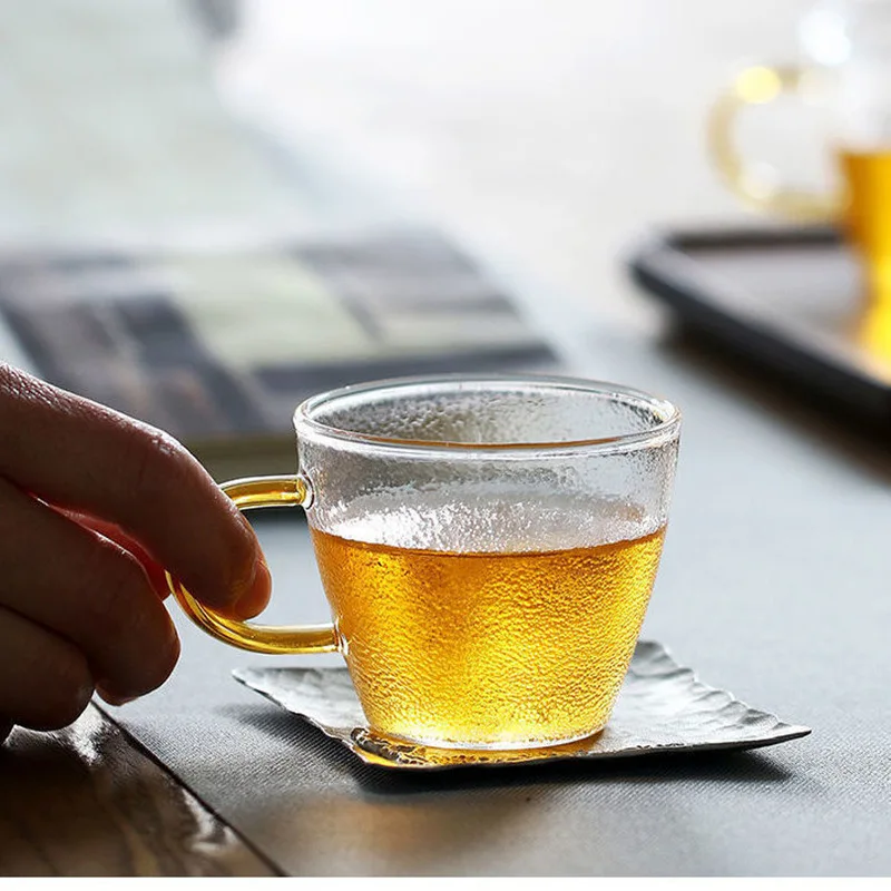 4 шт. высокотемпературная стеклянная чашка Толстая чайная семейная кунг фу