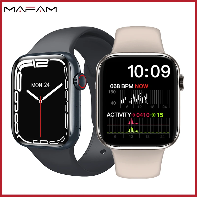 MAFAM 2021 IWO HW37 Series 7 умные часы IP67 водонепроницаемые Bluetooth Вызов 1 77 дюйма пульсометр