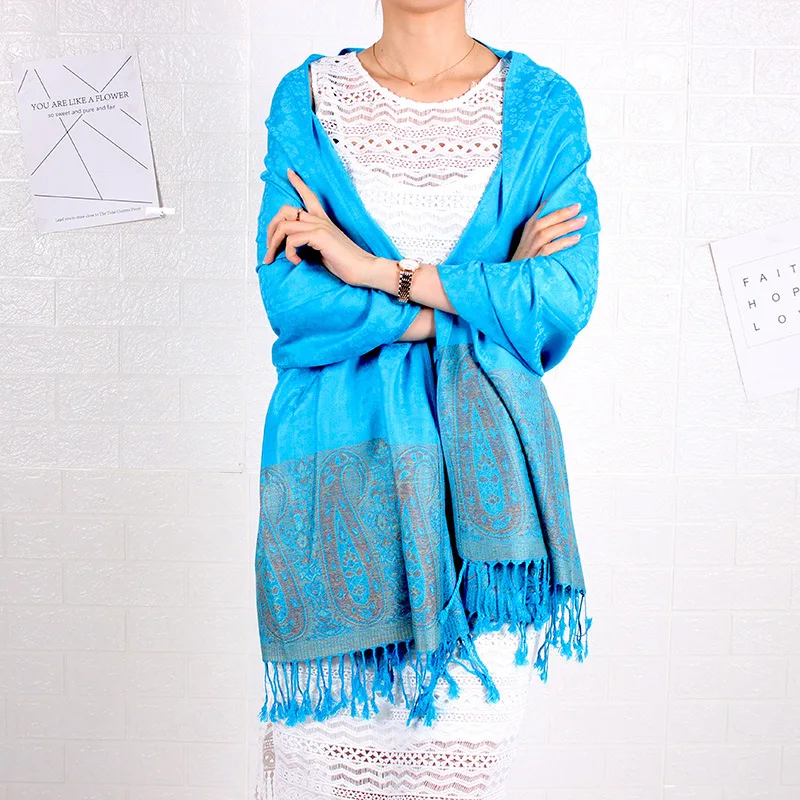

Shawls And Wraps 2020 New Design Brand Spring Women Scarf Fashion Print Cotton Hijabs Scarves Pashmina Stoles Autumn Poncho