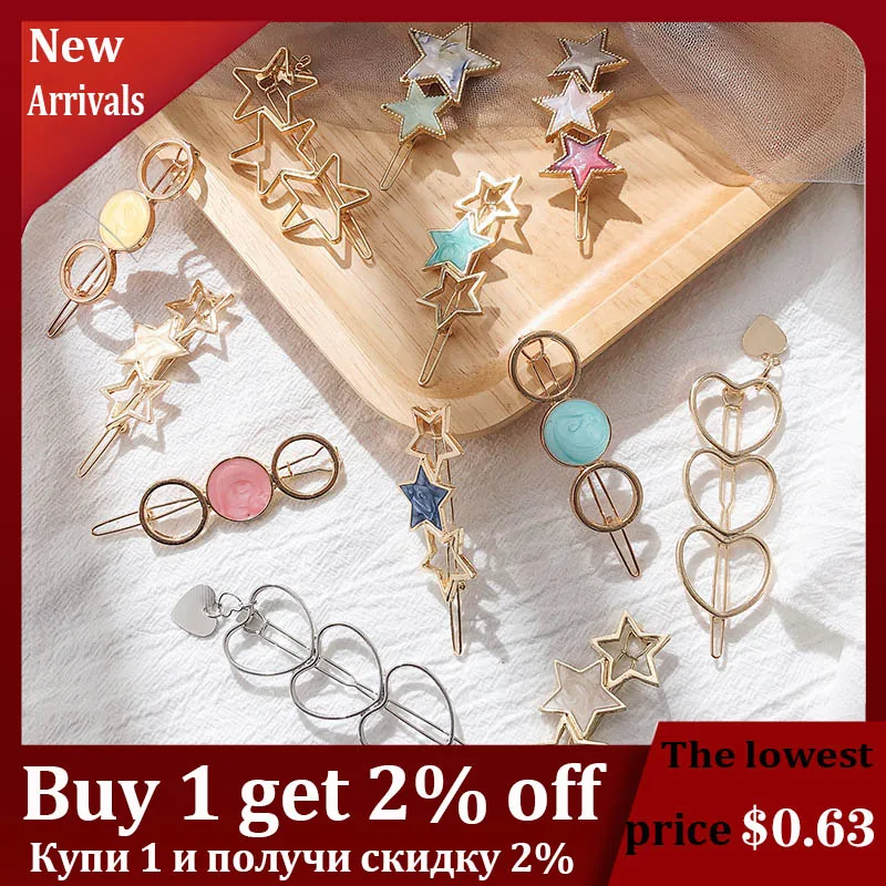 Новинка 2019 женские милые заколки для волос из ацетатного сплава с круглой