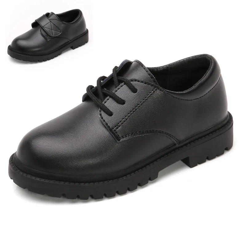 

2020 New Kids Leather Wedding Dress Shoes For Boys Children School Performance Black Casual Children Moccasins Shoes