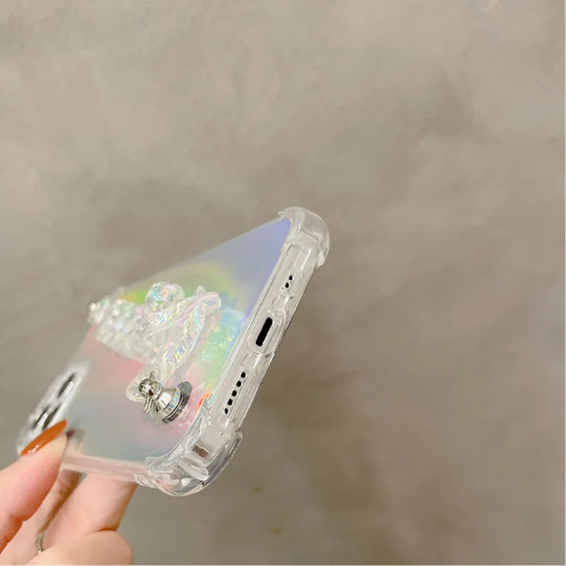 

Transparent Acrylic Colorful Bracelet Chain soft case for iphone 12 Pro Max MiNi 11 pro max X XS XR 7 8 6 Plus SE 2020 Cover