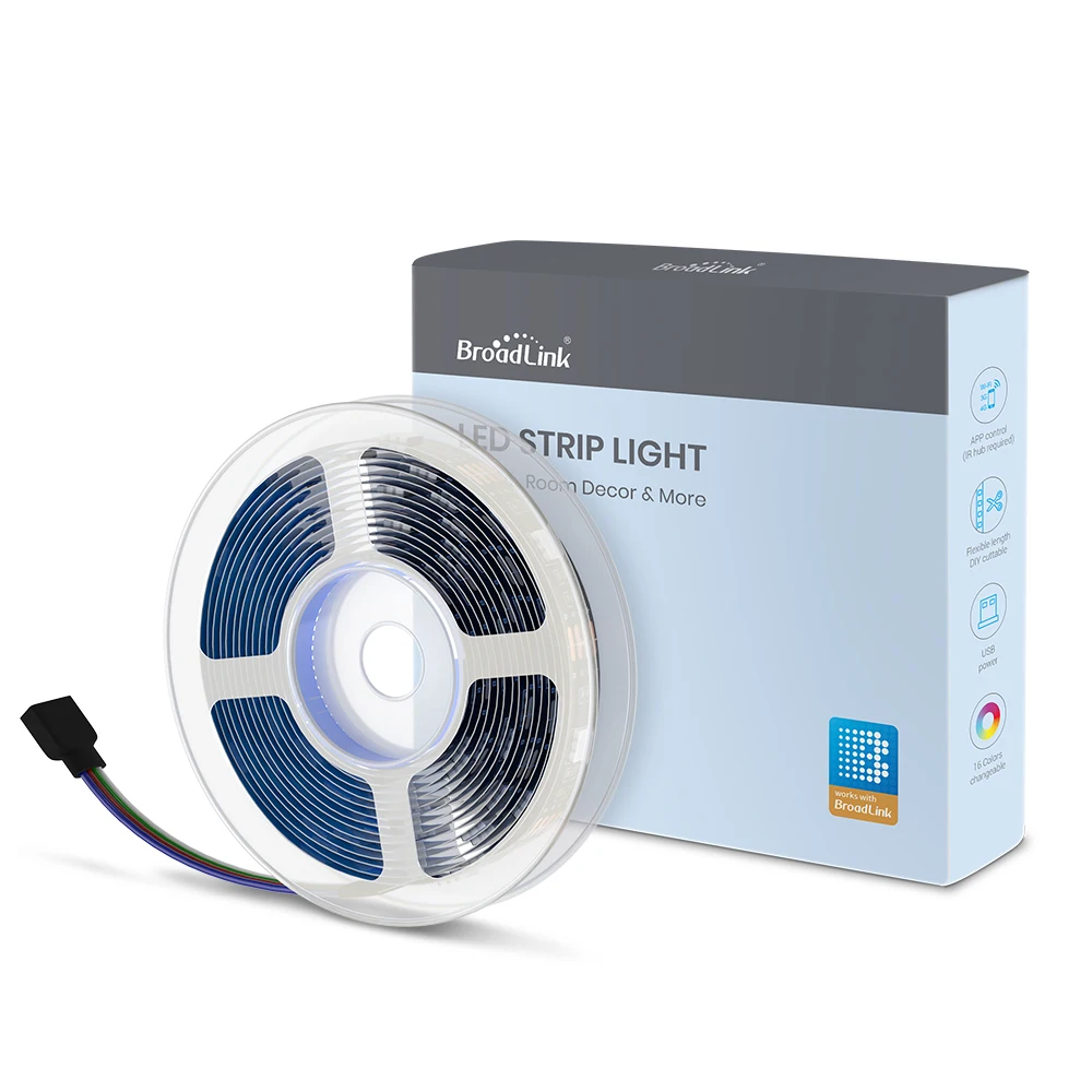 

2021 Broadlink 3m Smart Wireless Led Light Strip Intelligent Colorful light for Home Decoration, APP Control through Broadlink