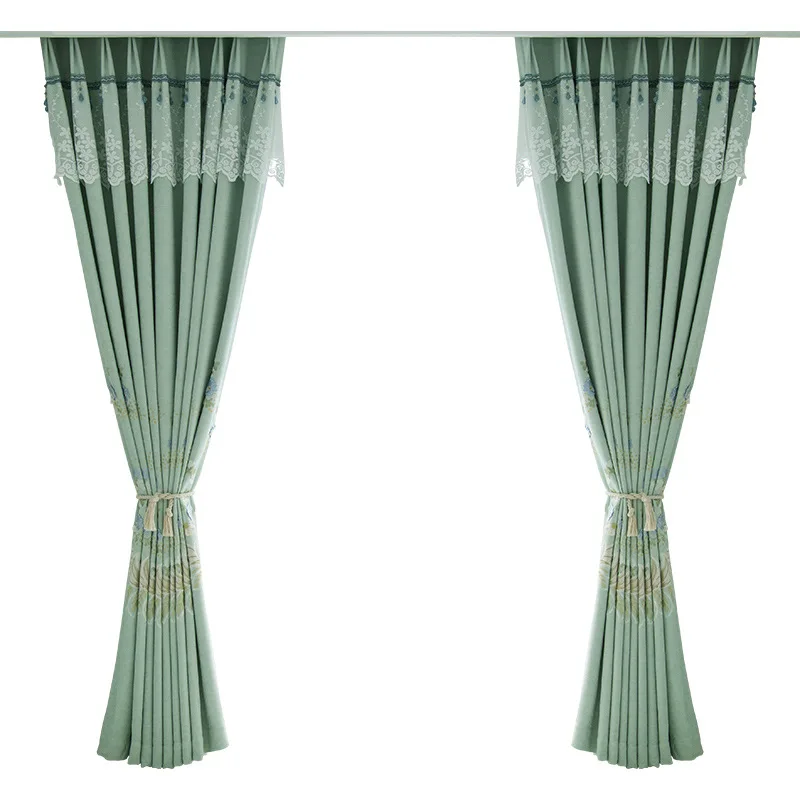 

Nordic Minimalist Curtain Embossed Blackout Curtains for Living Dining Room Bedroom