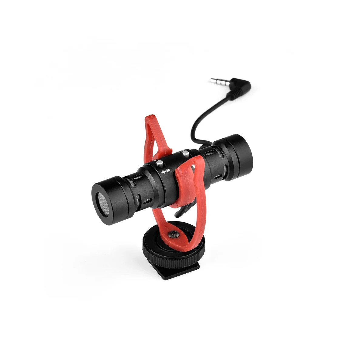 

MIC11 Mini Microphone Mic 3.5mm Plug-and-Play with Shock Mount Wind Screen for Phone DSLR Camera Video Recording Live