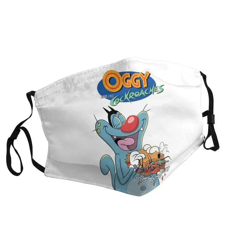 

Анимационная аниме пленка Пылезащитная Регулируемая Маска для лица Oggy и тараканов защитный чехол унисекс респиратор Муфель для рта