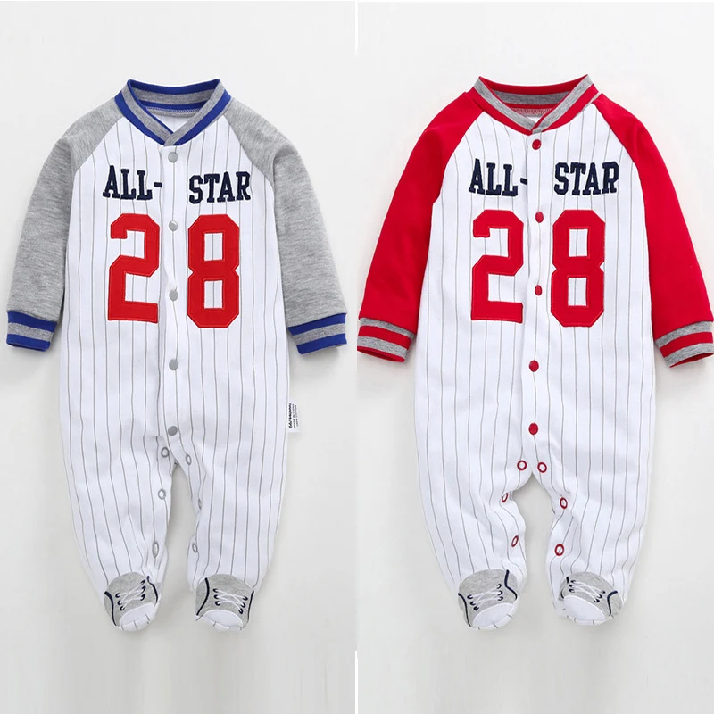 

Footed Newborn Baby Pajamas Rompers 2019 Dinosaur All Start Baby boys overalls infant bebes jumpsuit baby Sleepwear
