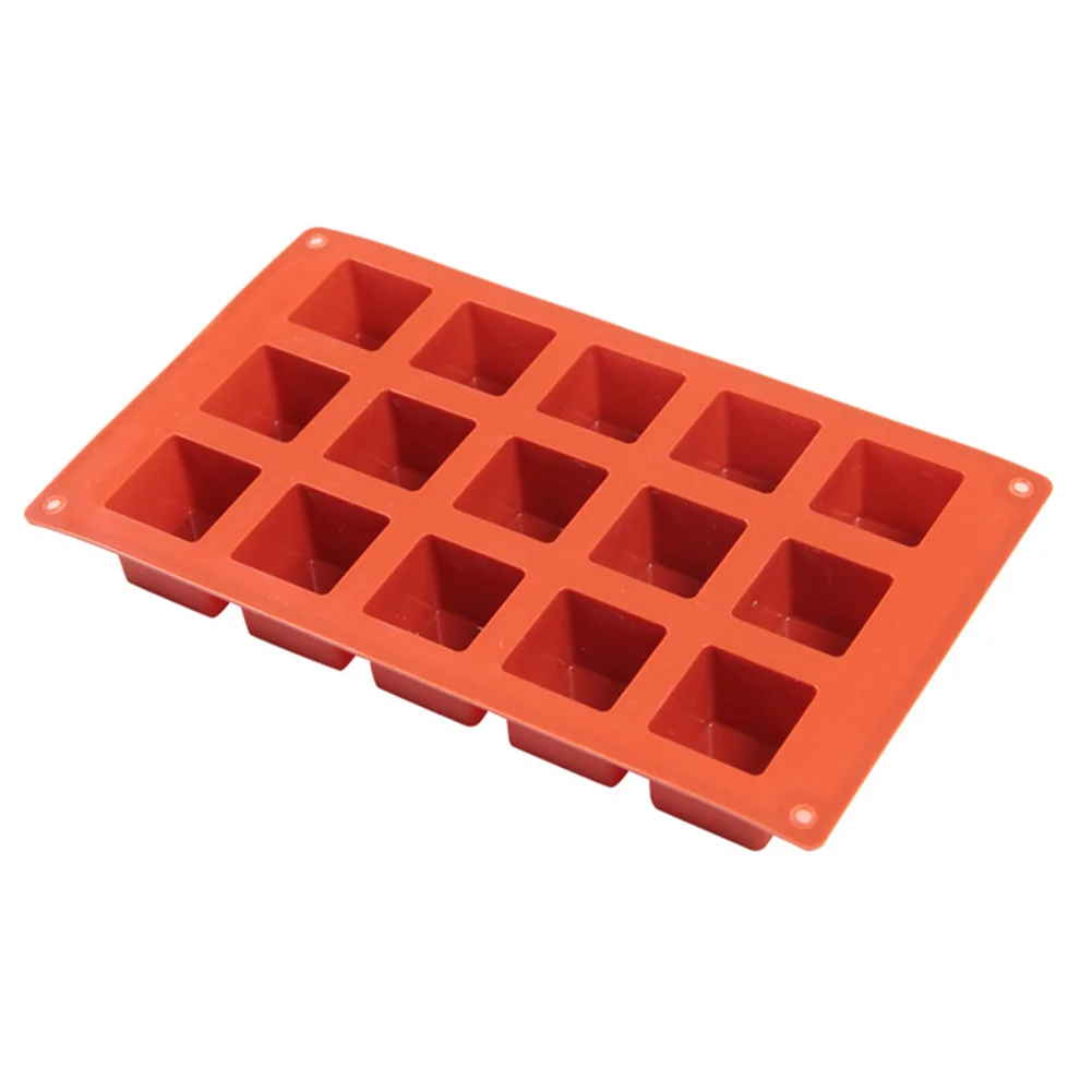 

15 Cavity Mousse Square Silicone Baking Mold DIY Chocolate Cake Ice Cream 3D Cube Dessert Kitchen Bakeware Mould Decorating Tool