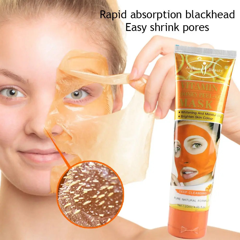 

LAIKOU VC & Honey Blackhead Remover Tearing Mask Deep Cleaning Go whitehead Peel Off Masks Oil Control Moisturizing Skin Care