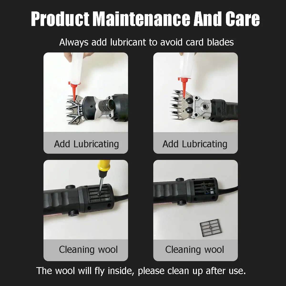 

1200W EU Plug Electric Sheep Pet Hair Clipper Shearing Kit Shear Wool Cut Goat Pet Animal Shearing Supplies Farm Cut Machine