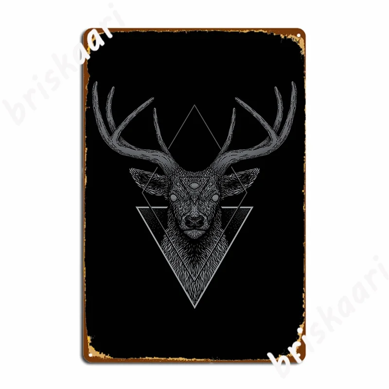 

Металлический плакат с изображением темного оленя, клубный аттракцион