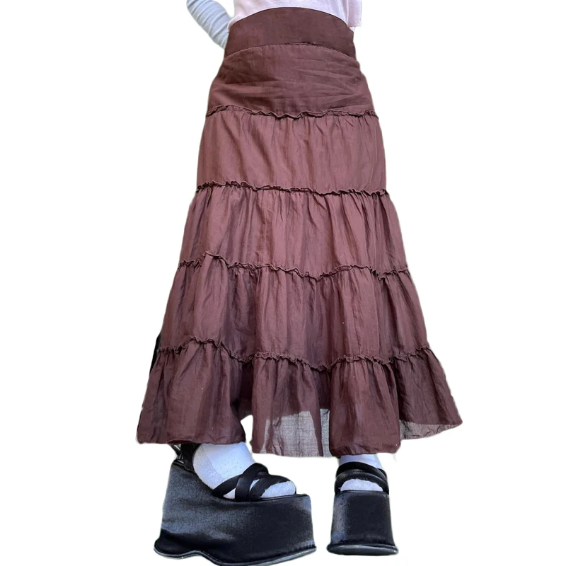 Женская юбка с высокой талией трапециевидная в стиле Харадзюку принтом | одежда