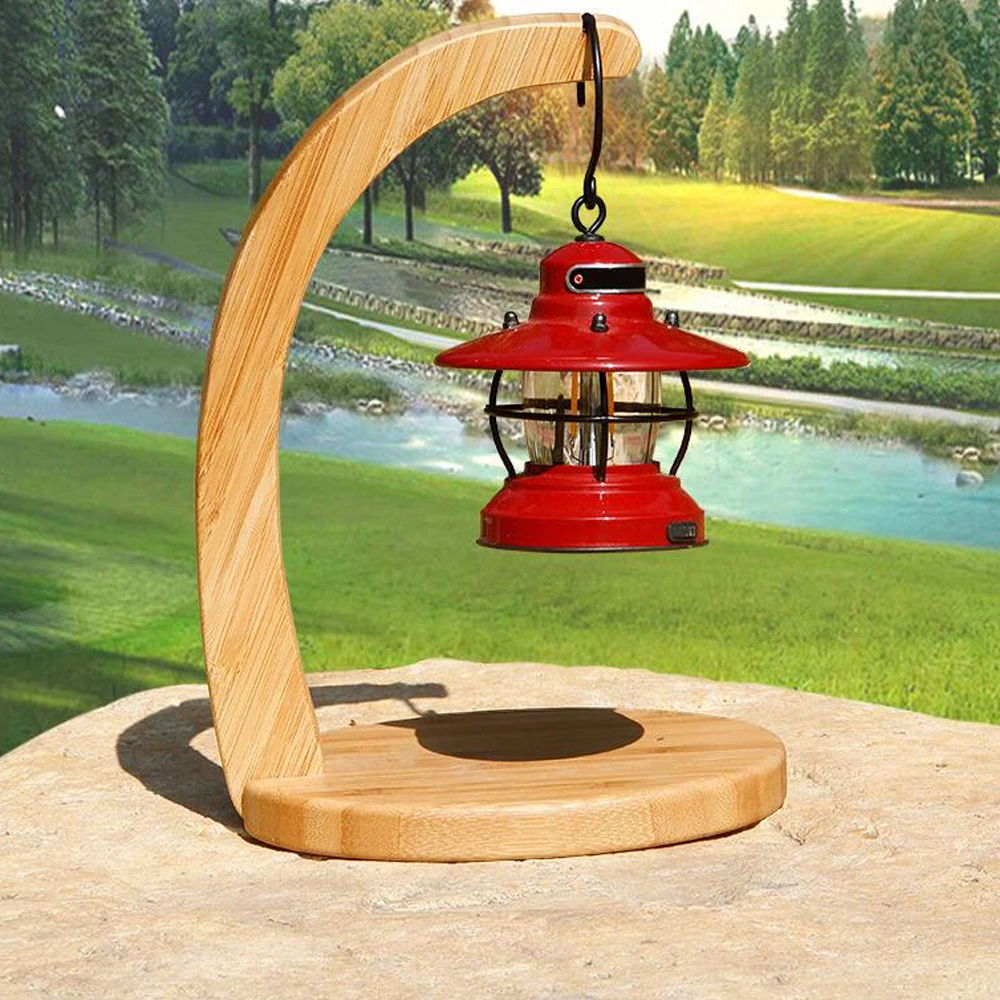 

Outdoor Camping Lamp Holder Tent Lamp Simple Style Wood Shelf Outdoor Camping Equipment Camping Lamp Bracket Lamp Holder