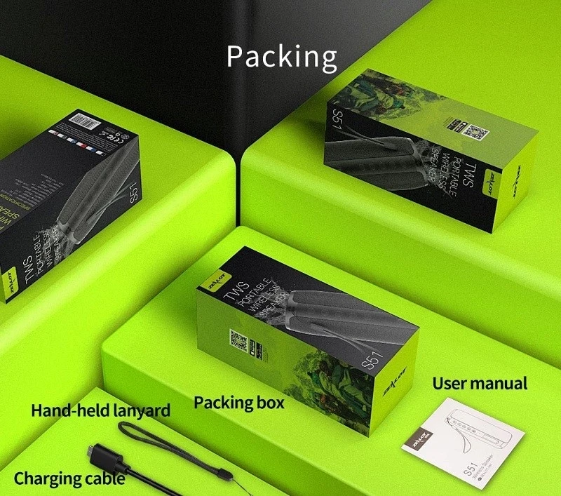 

ZEALOT S51 Portable Bluetooth Speaker Wireless Powerful Subwoofer Waterproof Bass Sound Box TF TWS USB Flash Drive Partybox