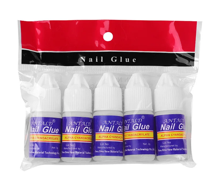 

5Pcs Fast Drying Nail Art Glue Tips Glitter UV Acrylic Rhinestones Decorations Nail Glue False Tip Nail Manicure Tool
