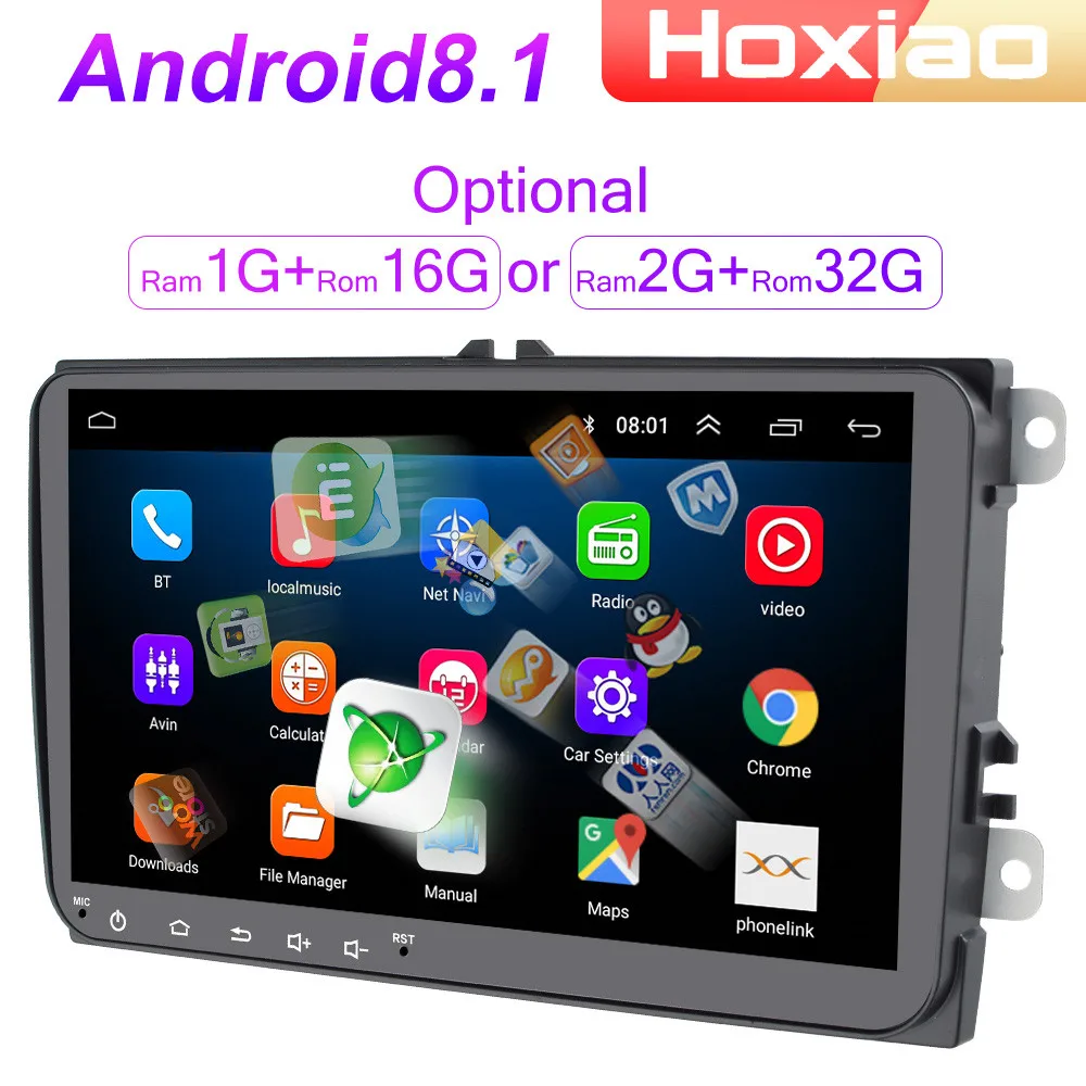 Автомагнитола 2 Din мультимедийный плеер Android 8 1 для VW Volkswagen Golf Polo Tiguan Passat b7 b6 Skoda Octavia