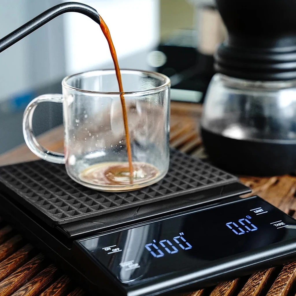 

Coffee Scale with Timer 0.1g/3kg Pour Over Drip Espresso Scale Digital Scale Compatible with Baking & Cooking Kitchen