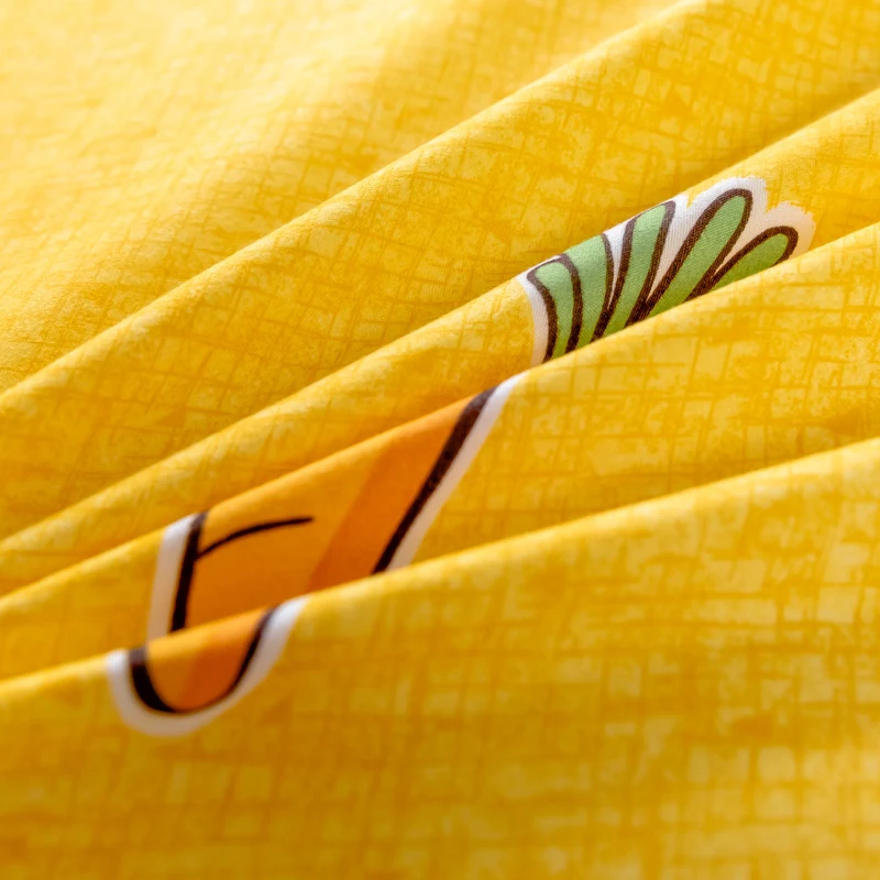 Комплект постельного белья snowdream с мышкой морковкой желтым постельным бельем