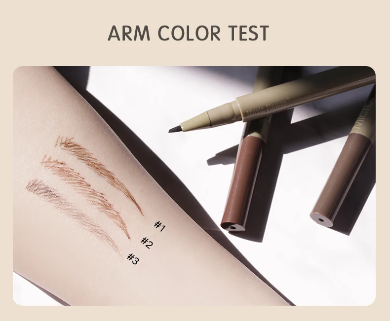 3 цвета карандаш для бровей матовый натуральный стойкий эффект микроблейдинга