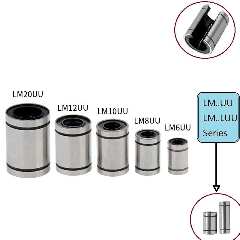 MEGA 5 шт. линейные шарикоподшипники LM12LUU LM10LUU LML6UU LM8UU LM10UU LM12UU LM20UU LMS8UU ЧПУ вальные для