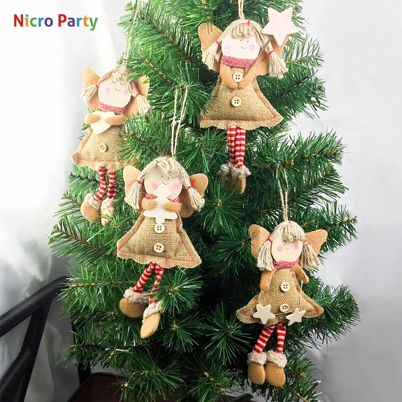 Nicro рождественские украшения смайлики ангельские елки Красивые Украшения сделай