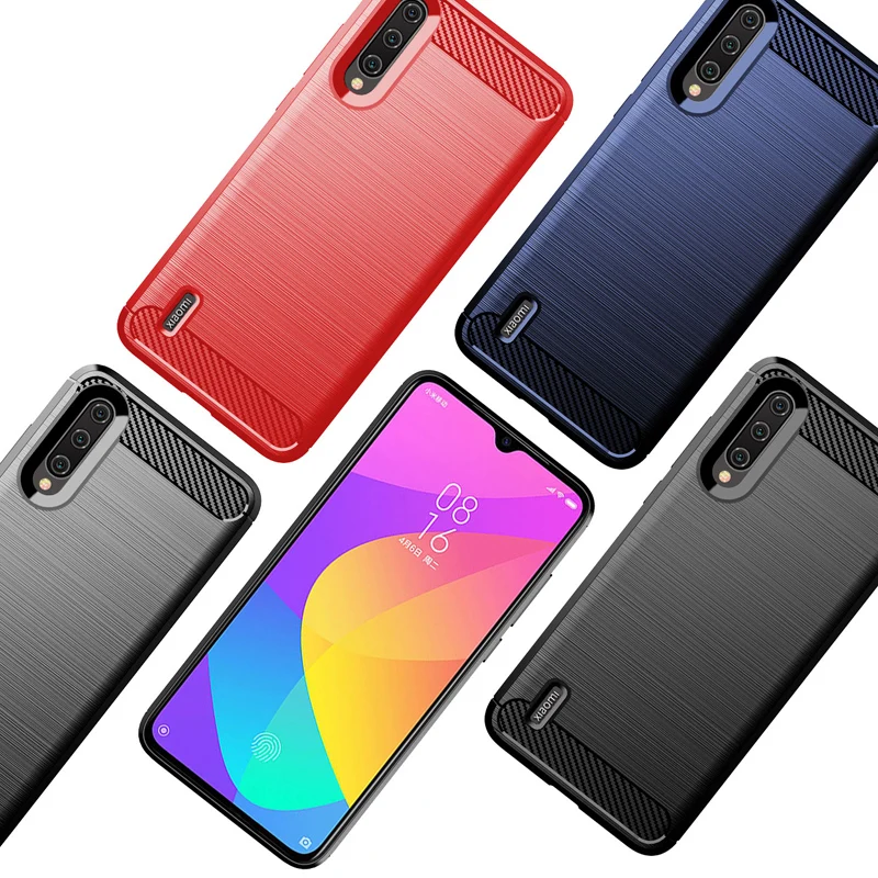 

Case For Xiaomi Mi A3 Flexible TPU Shockproof Covers Carbon Fiber Pattern Brushed Cases For Xiaomi Mi A3 A2Lite A2 Lite A1 Cover