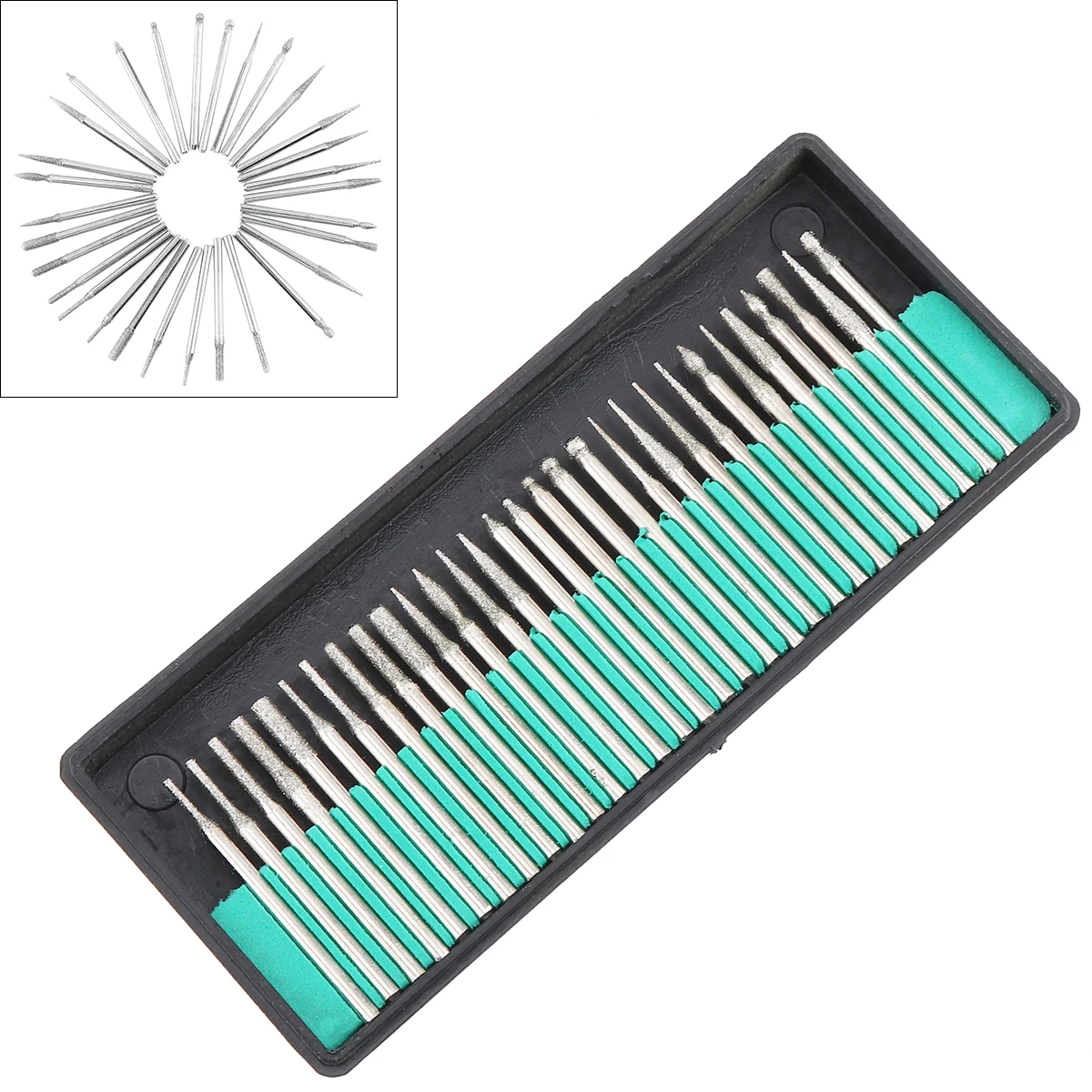 30 шт алмазное напыление сверла Набор для электрическими дрелями и шлифовальный