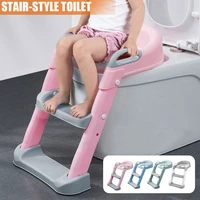 kids toilet seat step potty training toilet chair seat with step ladder soft removable padded seat with foldable