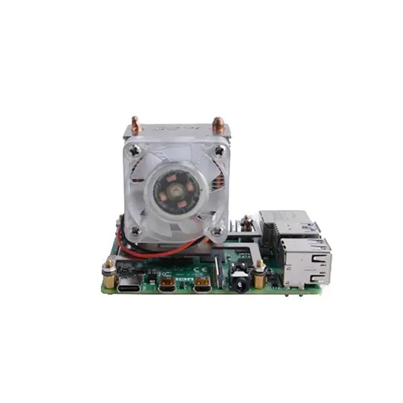 

ICE-Tower CPU Cooling Fan V2.0 Super Heat Dissipation 7 Different Colors LEDs DC 5V 5mm copper tube for Raspberry Pi 3B+/4B