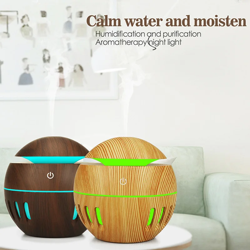 

130ml USB Aroma Diffuser Ultrasonic Cool Mist Humidifier Air Purifier with 7 Color LED Change Night light for Office
