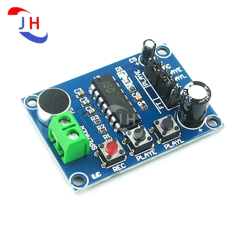 

1PCS Blue PCB Version ISD1820 Voice Board Voice Module Recording And Playback Module (onboard microphone) ISD1820