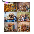 Картина из страз Ever Moment с изображением милого медведя, квадратная вышивка для рукоделия, украшение для стен, 3F2446
