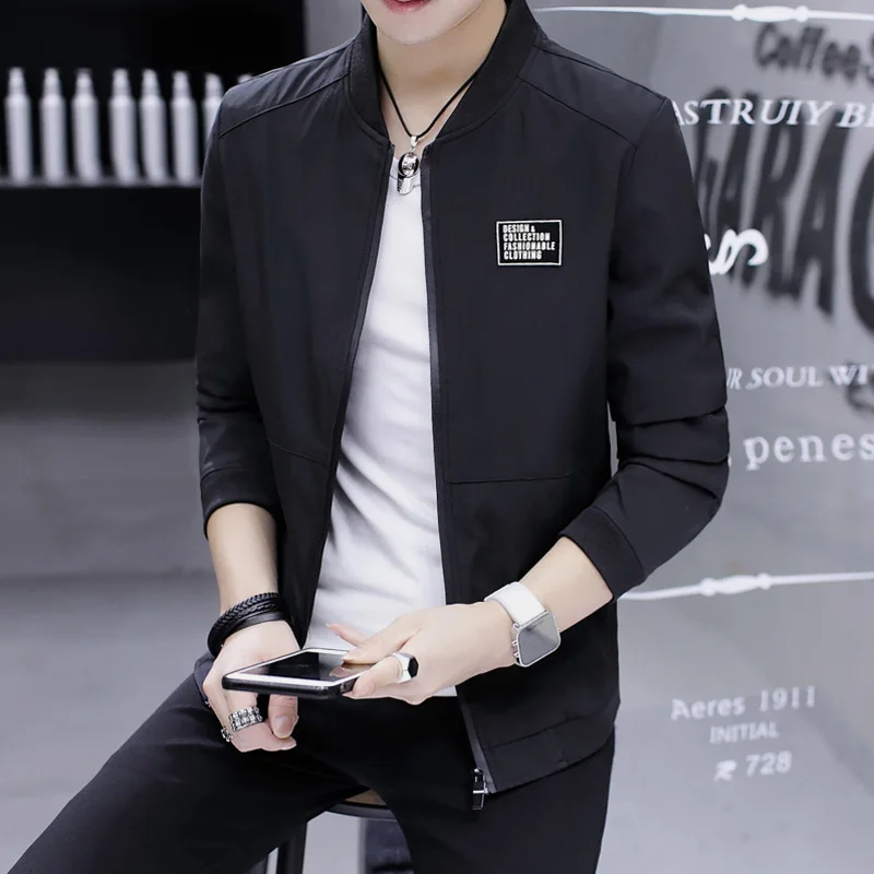 2019 куртка бомбер на молнии Мужская брендовая Повседневная модная уличная в стиле