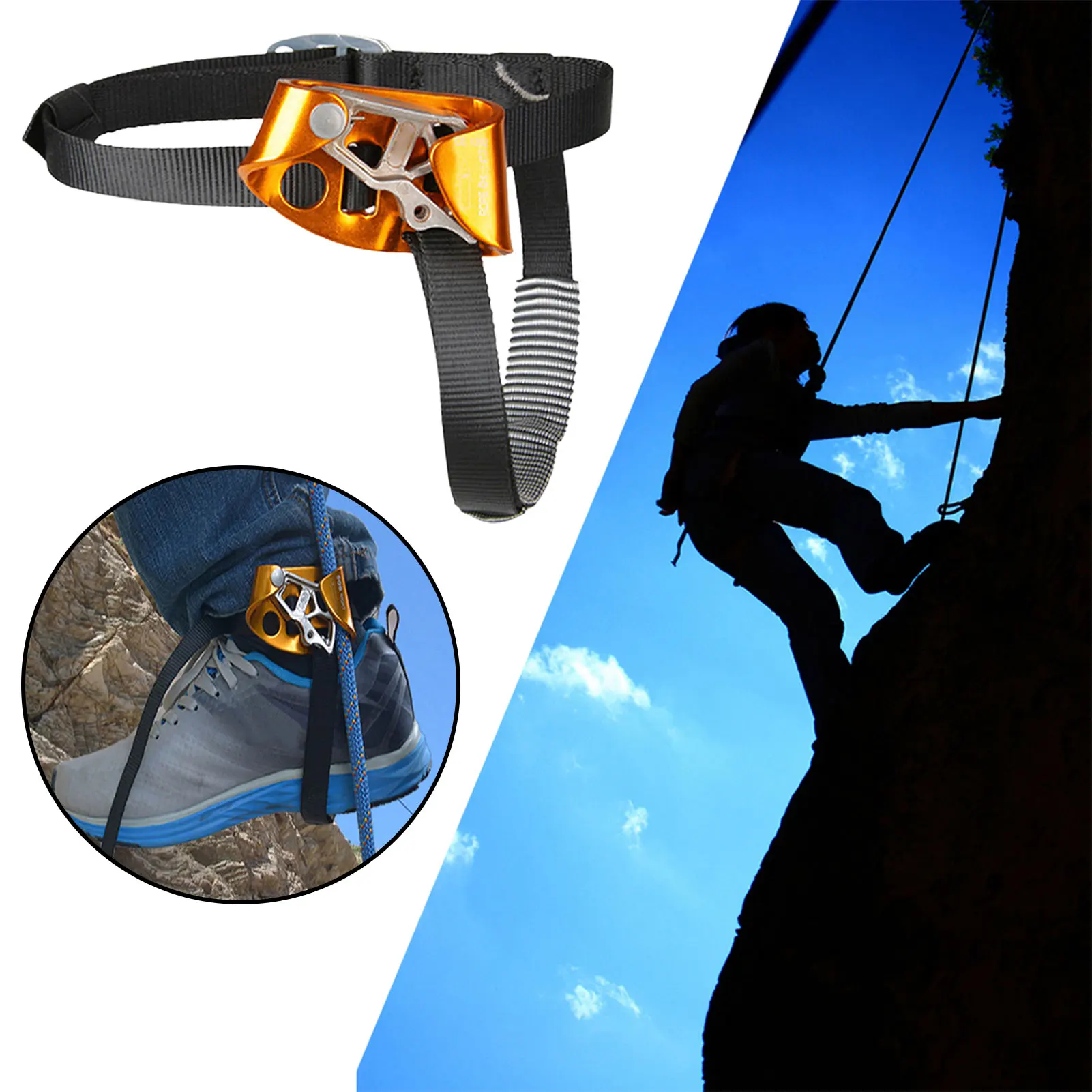 

Outdoor Rock Climbing Foot Ascender Left or Right Foot Ascender Riser Rock Climbing Mountaineering Equipment Device Gadgets