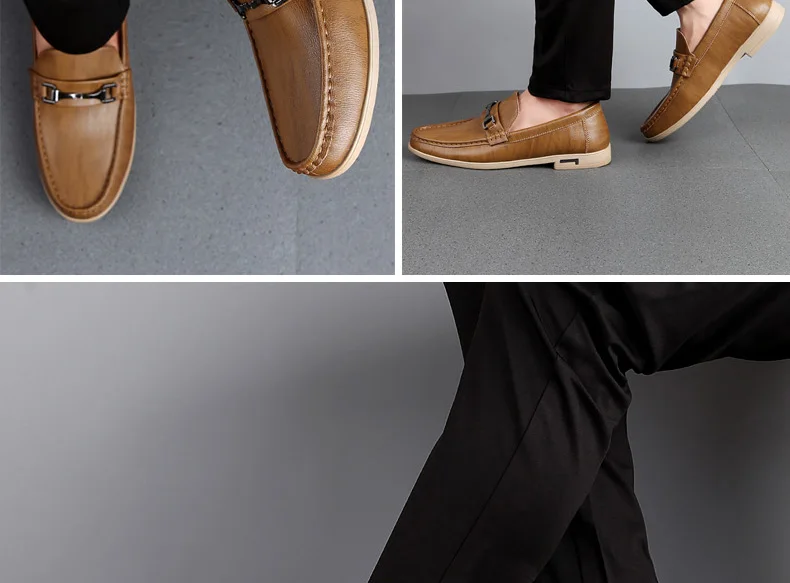 Роскошная обувь; мужские лоферы из натуральной кожи; сезон весна-осень; zapatos de hombre mocasines cuero; повседневные мужские лоферы без застежки; горячая распродажа