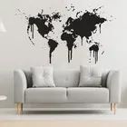 Креативный дизайн, Карта мира, настенная наклейка, виниловое искусство, украшение для дома, гостиной, офиса, декоративные наклейки, съемные Настенные обои S194